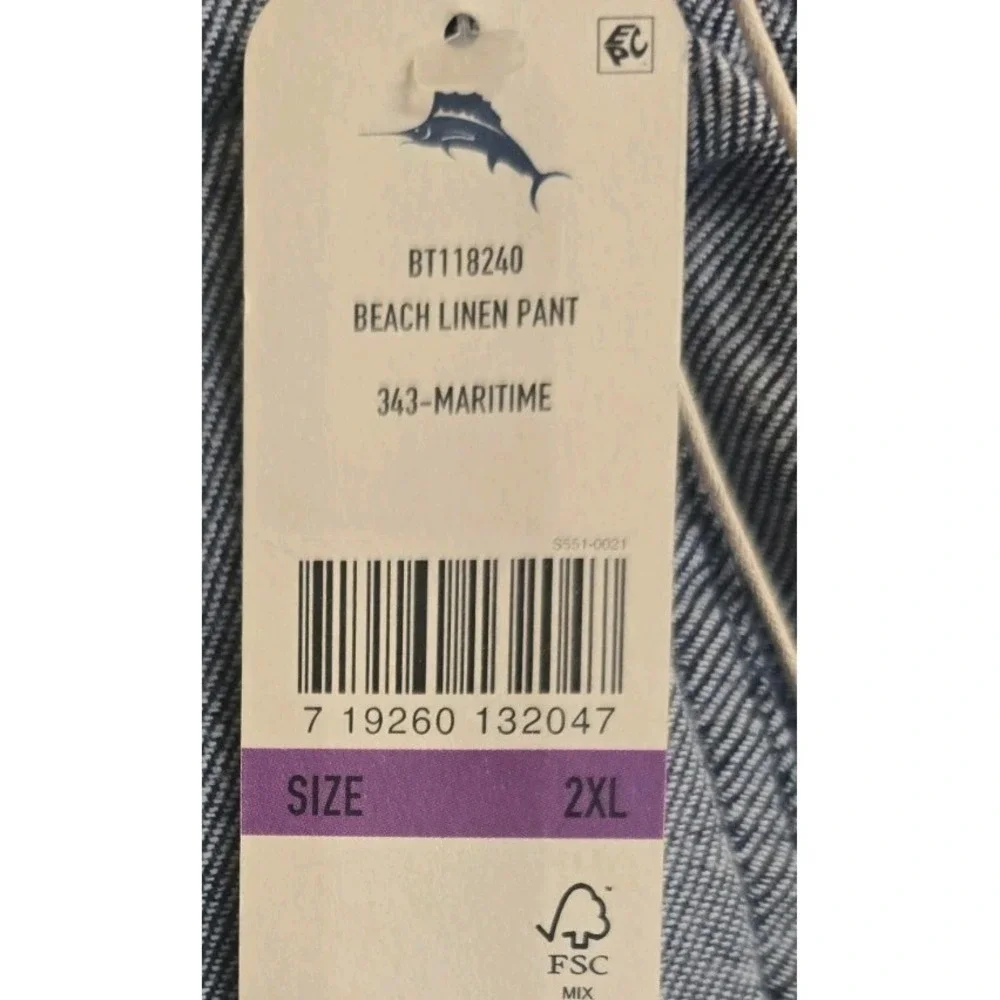 Tommy Bahamas Beach Linen Maritime Pants Coastal Vacation NWT 2XL